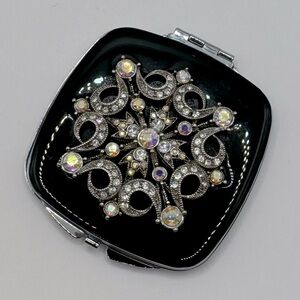 Aurora Borealis Crystal Mirror Compact